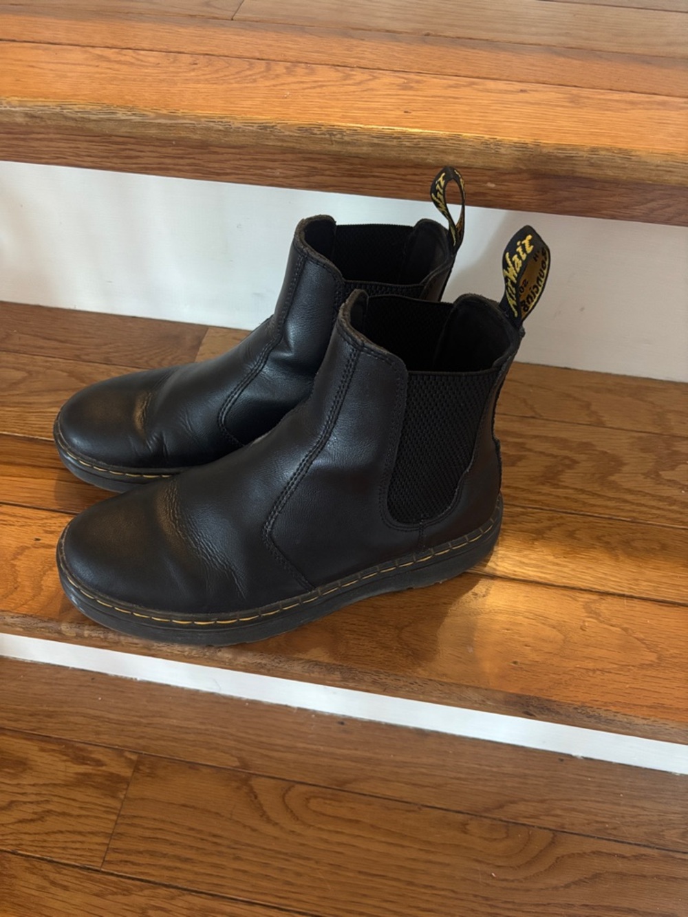 Dr. Martens Black Leather Chelsea-Style Chukka Boots - Picture 2 of 4